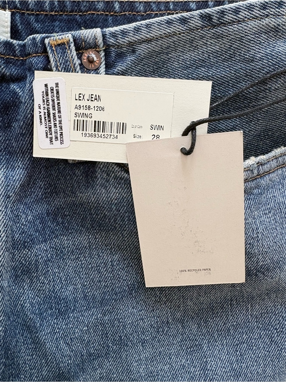 AGOLDE NWT Lex Low Rise / Slung Baggy Wide Leg Jeans - Picture 4 of 9